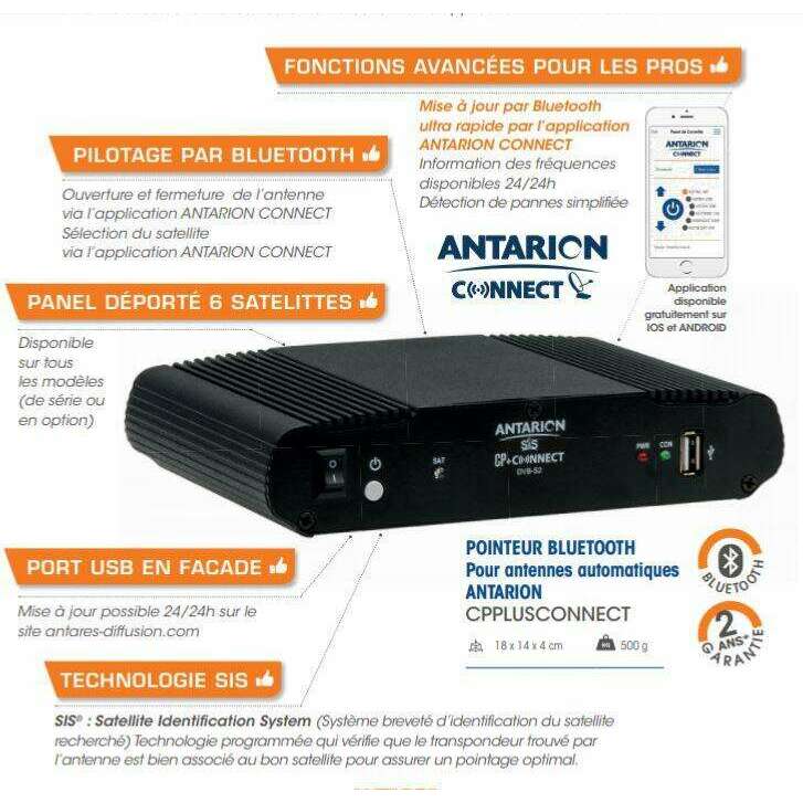 Antenne Satellite Automatique Antarion G6+ 72 Cm "Connect" Microperforee Seule