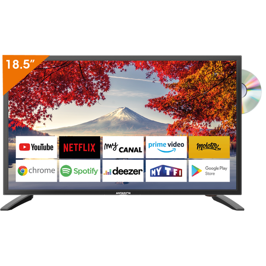 TV Connectée Bluetooth 19'  DVD (48cm) android - Antarion Camping Car