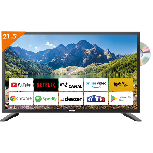 TV Connectée Bluetooth 22'  DVD (55cm) android - Antarion Camping Car